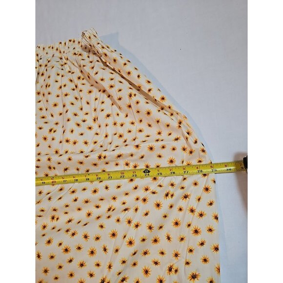 Weworewhat Smocked Midi Ditsy Dasies Ivory dress size XL New - Picture 11 of 15